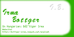 irma bottger business card